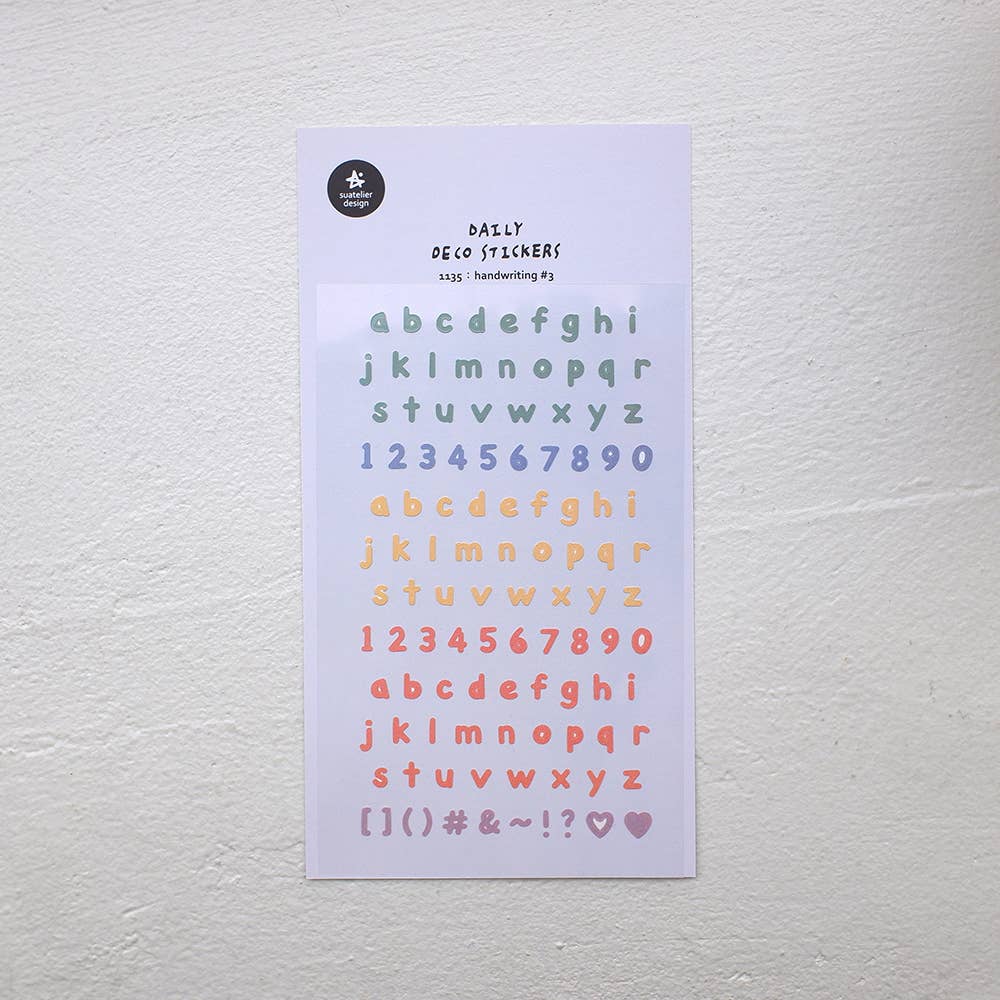 Stickers #1135 - Daily deco - Handwriting #3