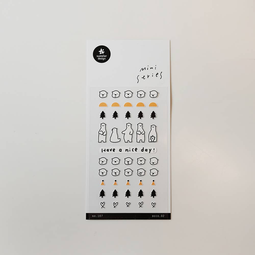 Stickers #107 - deco. 02 - mini series - bear