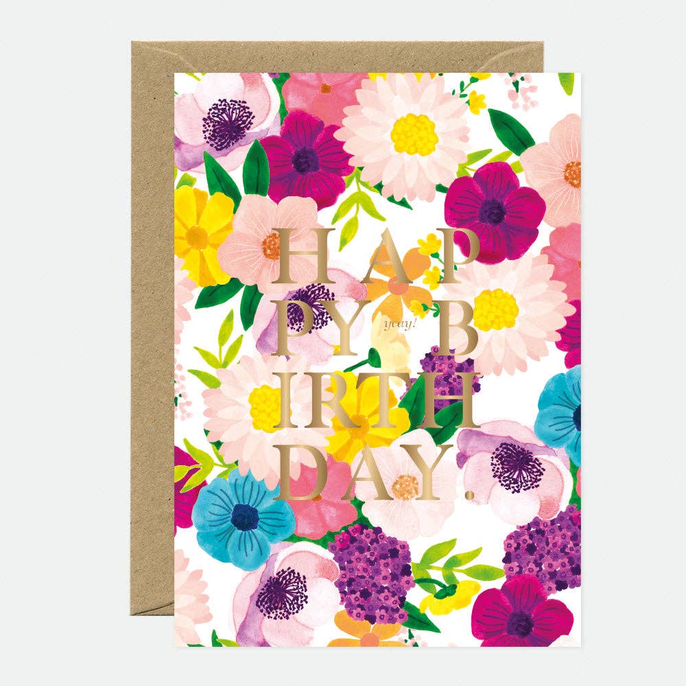 Carte anniversaire - Gold Lilac Bday