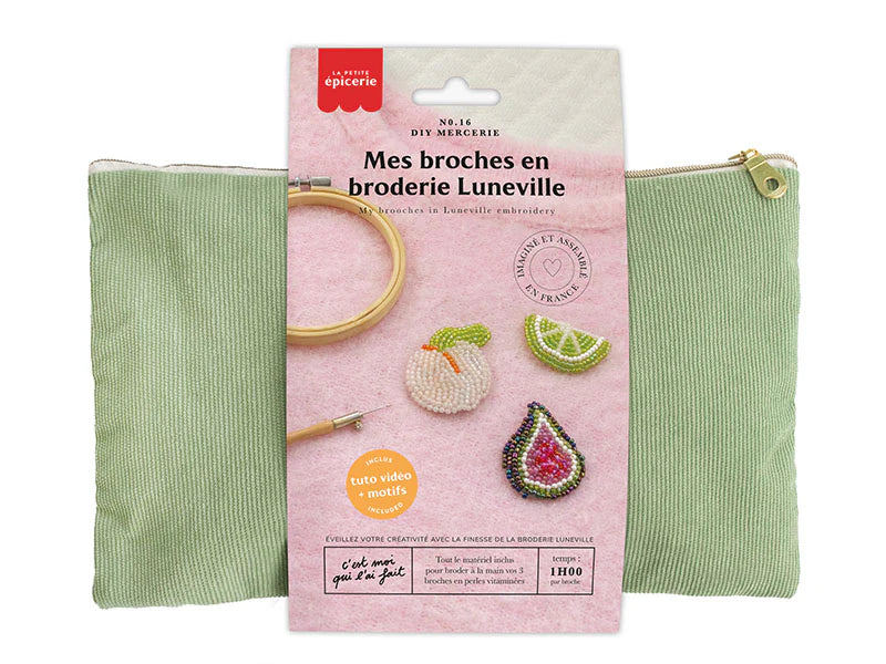 Kit broderie - Mes broches en broderie Luneville