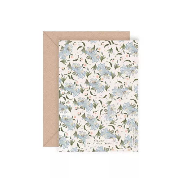 Carte double Bonjour Fleuri avec enveloppe
