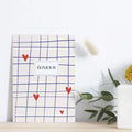 Carte double Bonjour Coeur avec enveloppe