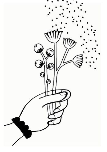 Carte à planter - Bouquet de fleurs