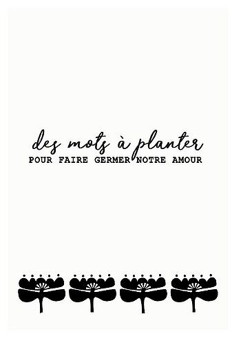 Carte à planter - Des mots à planter