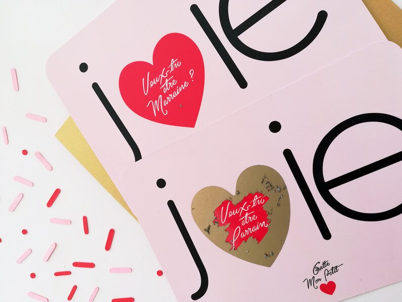 Carte à gratter - joie - Veux-tu être mon parrain?
