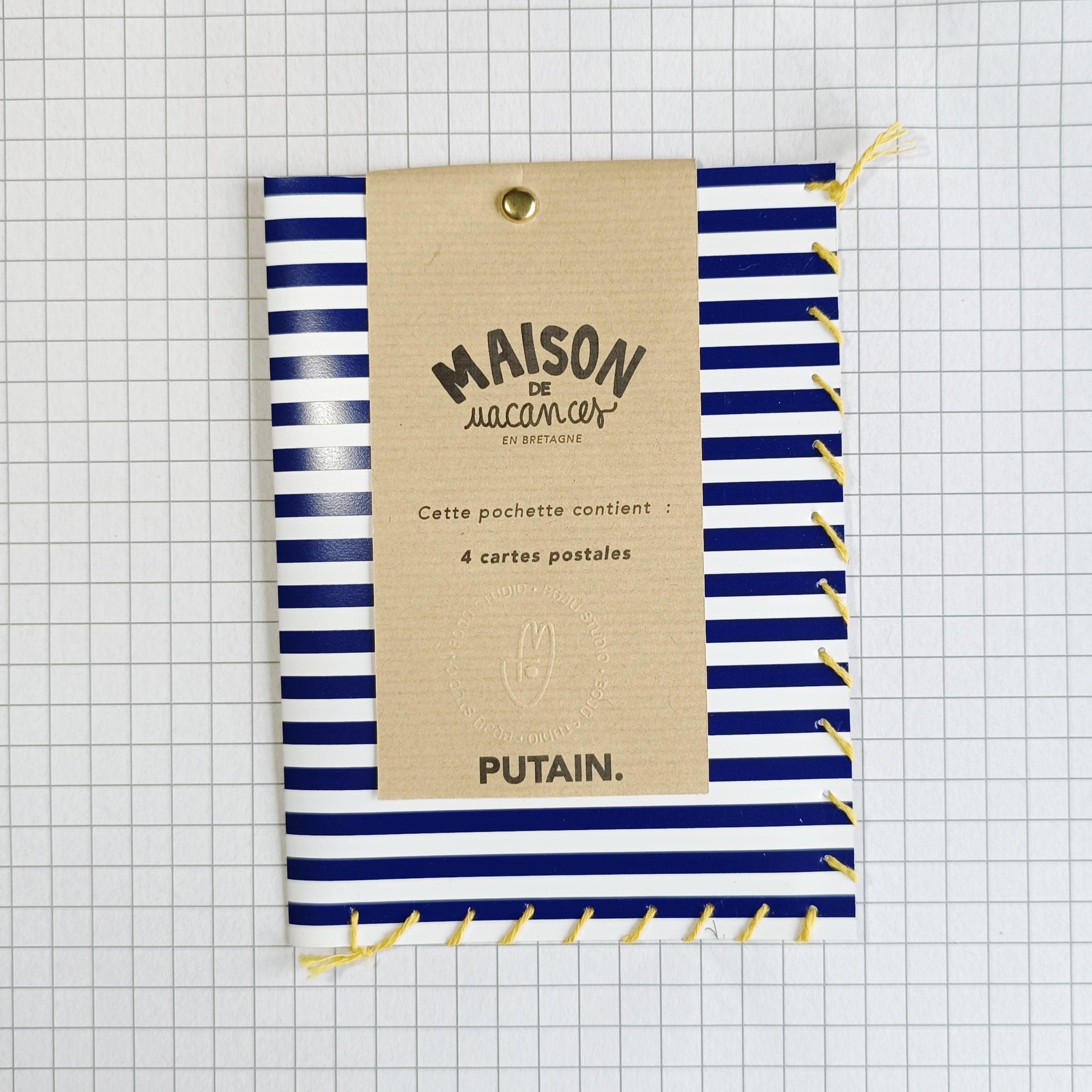 Carte postale - Pochette de 4 cartes "Maison de vacances en Bretagne"