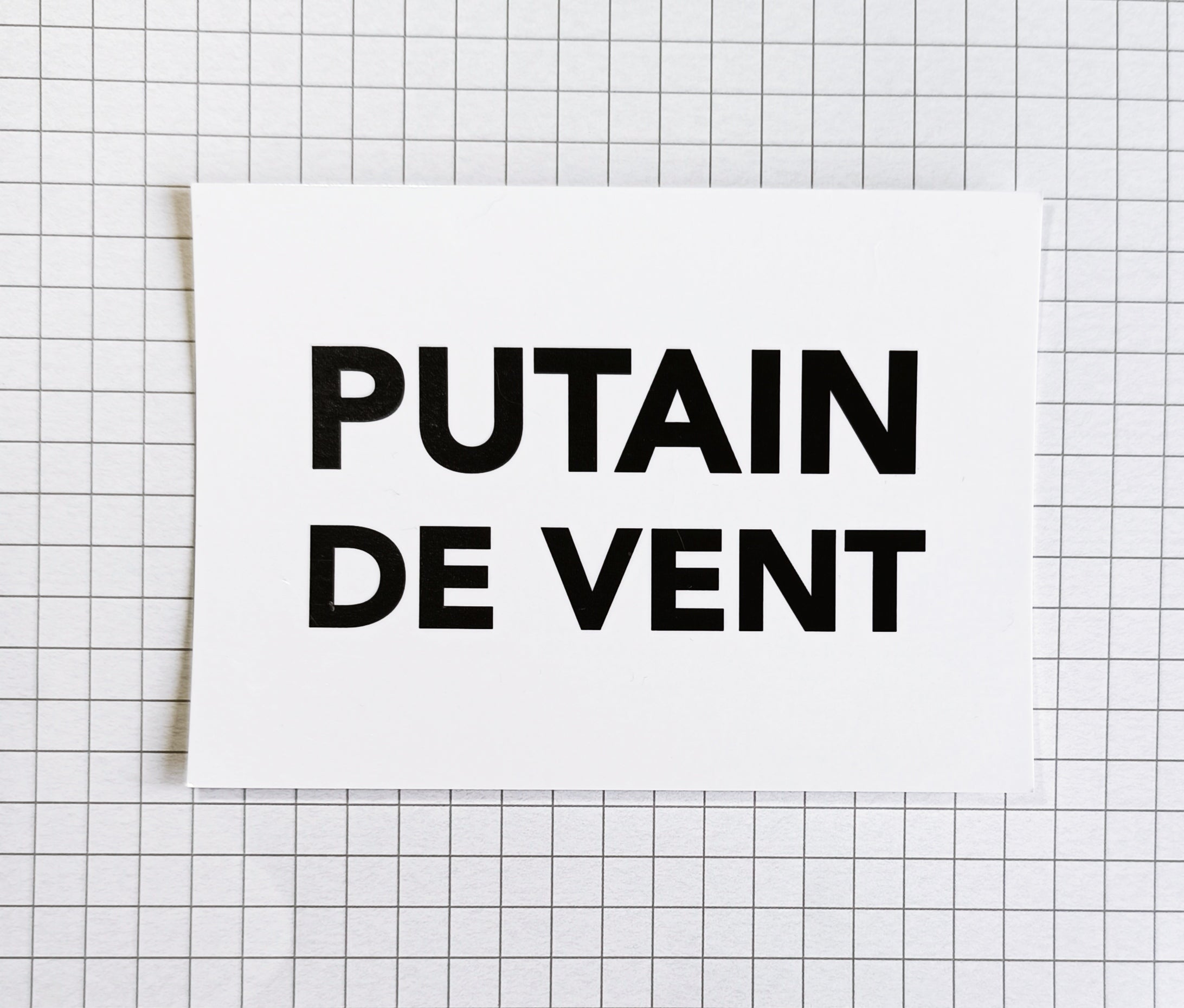Carte postale - "Putain de vent"