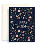Carte anniversaire - bleue happy birthday