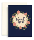 Carte double bleue nuit remerciements