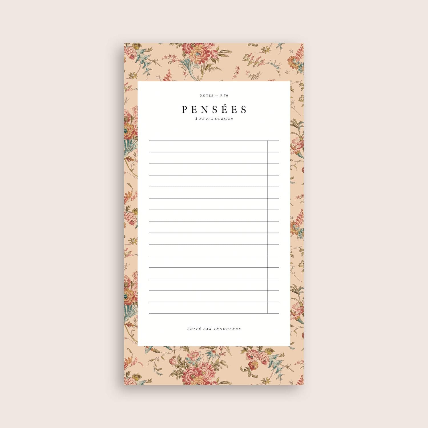 Bloc-notes illustré - Bouquet Andalou