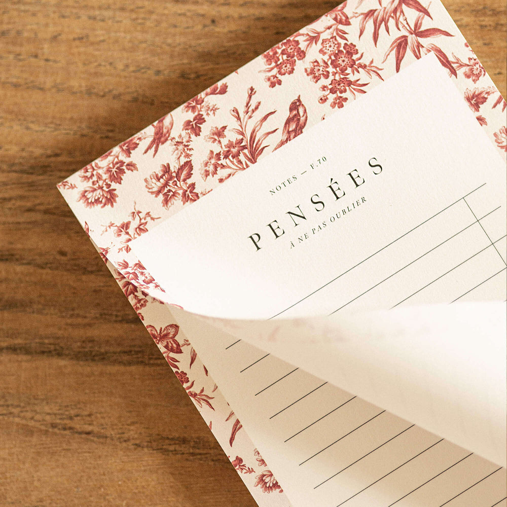 Bloc-notes illustré - Paradis vermeil