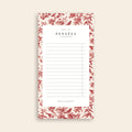 Bloc-notes illustré - Paradis vermeil