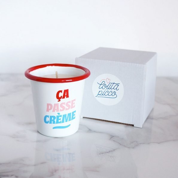 Bougie artisanale - “Ça passe crème”