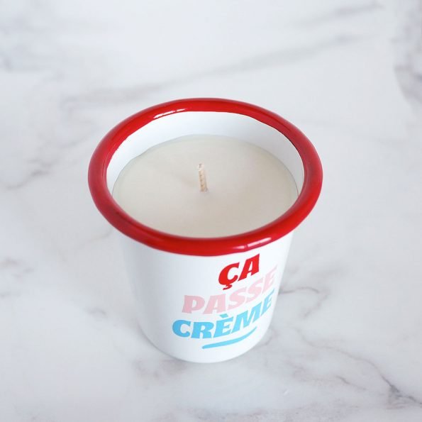 Bougie artisanale - “Ça passe crème”