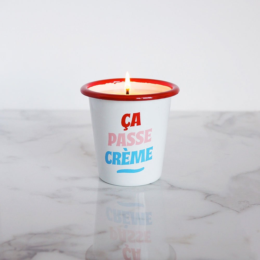Bougie artisanale - “Ça passe crème”