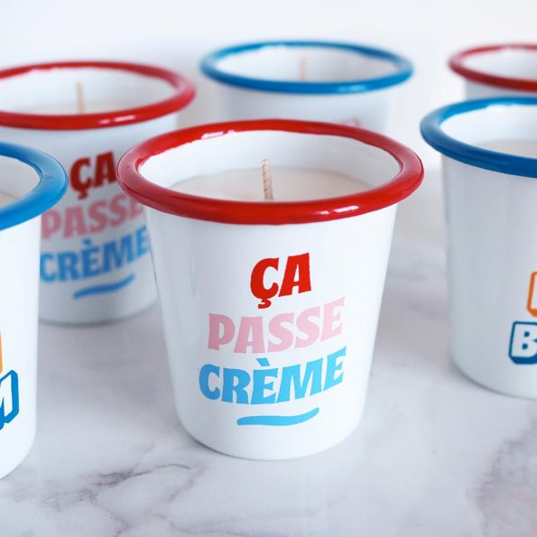 Bougie artisanale - “Ça passe crème”