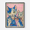Affiche illustration japonaise - Après-midi à Harajuku