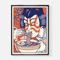Affiche illustration japonaise - Kabuki Ramen