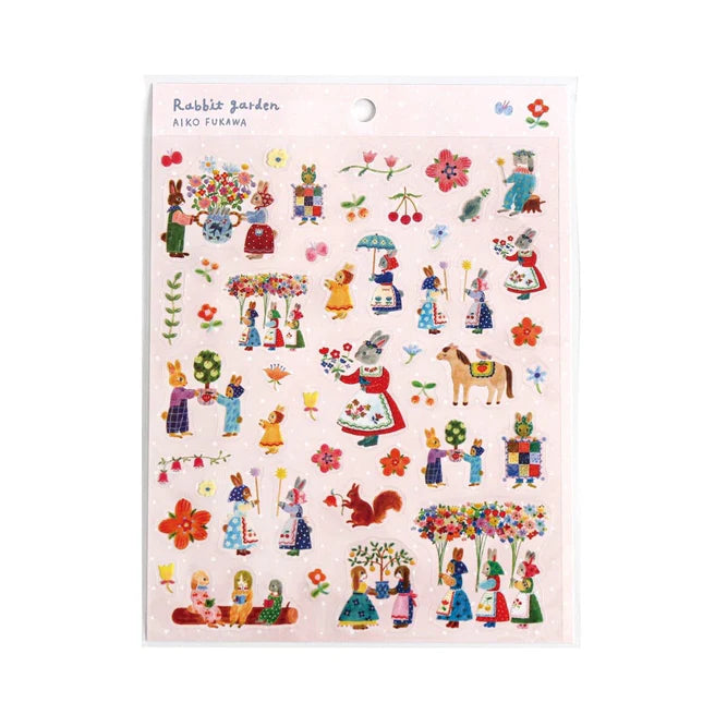 Planche stickers - Rabbit garden