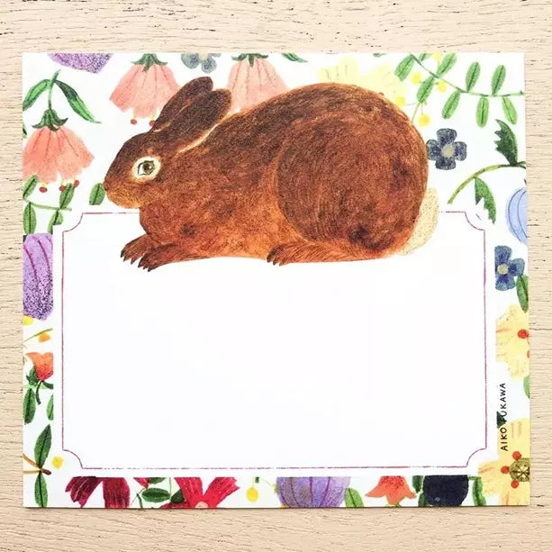 Memo pad - Flower and animals