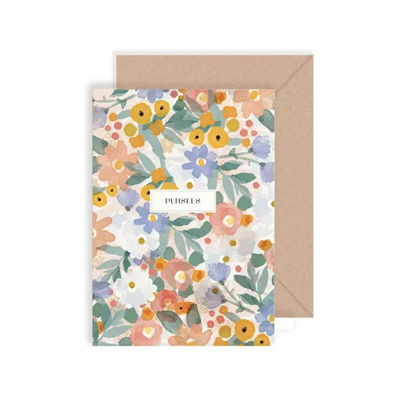 Carte double Pensées avec enveloppe