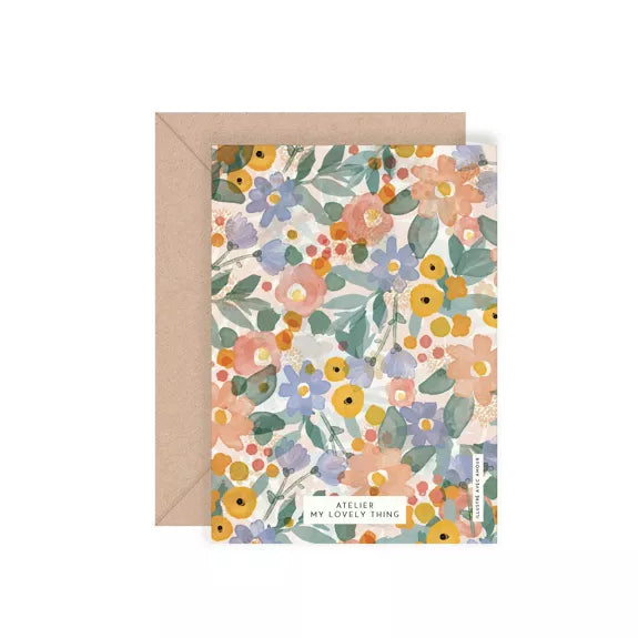 Carte double Pensées avec enveloppe