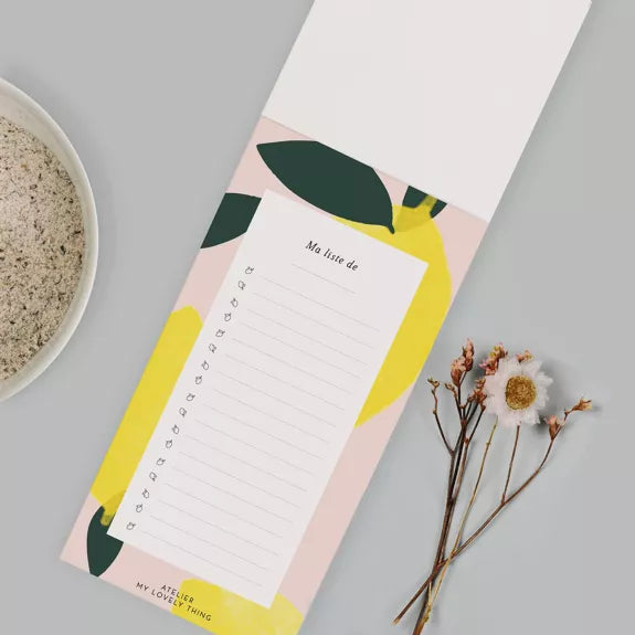 Bloc-notes illustré - zeste de citron