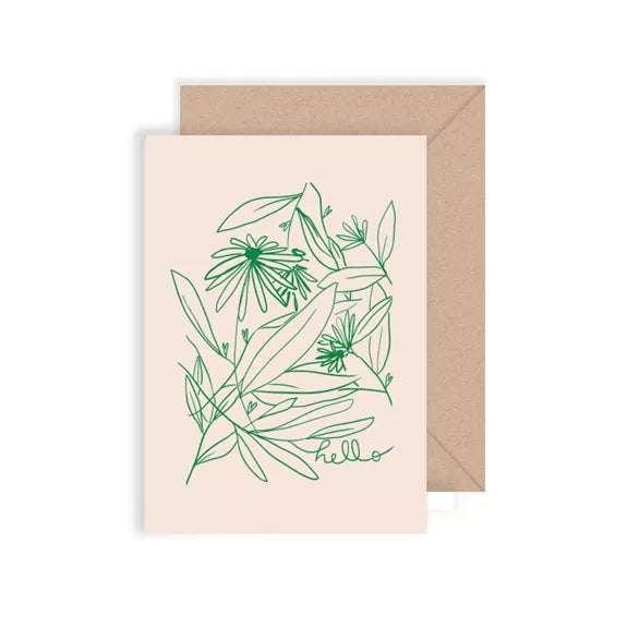 Carte double Hello avec enveloppe