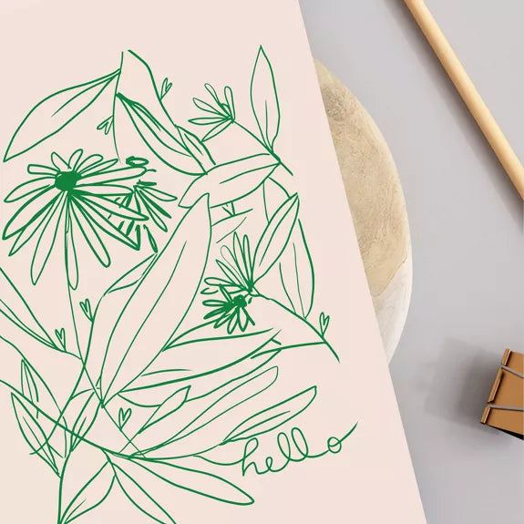Carte double Hello avec enveloppe