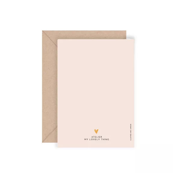 Carte double Mille Bonheurs avec enveloppe