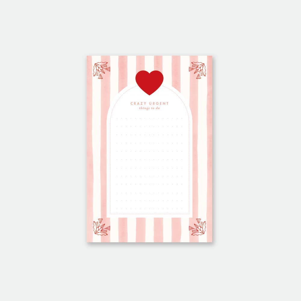 Bloc-notes illustré - à rayures roses