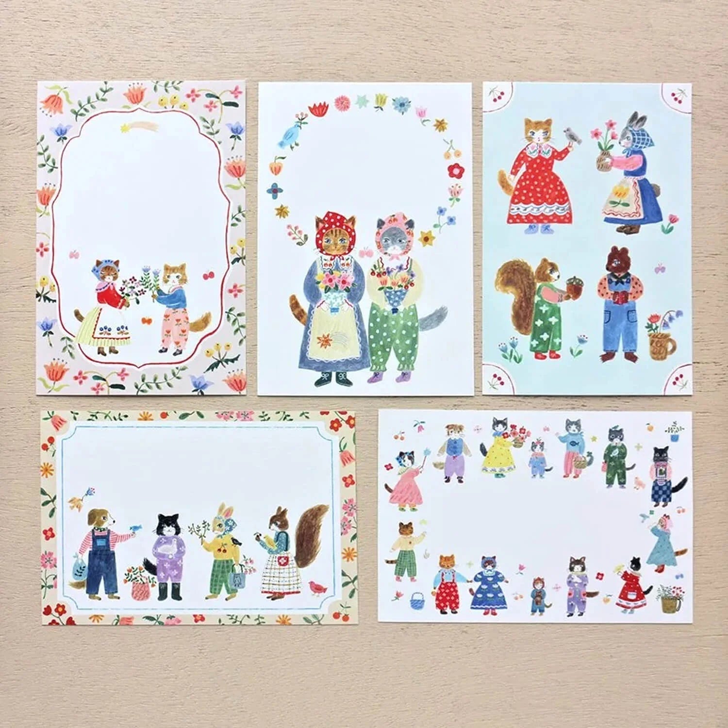 Ensemble de cartes  - Little fluffy friends