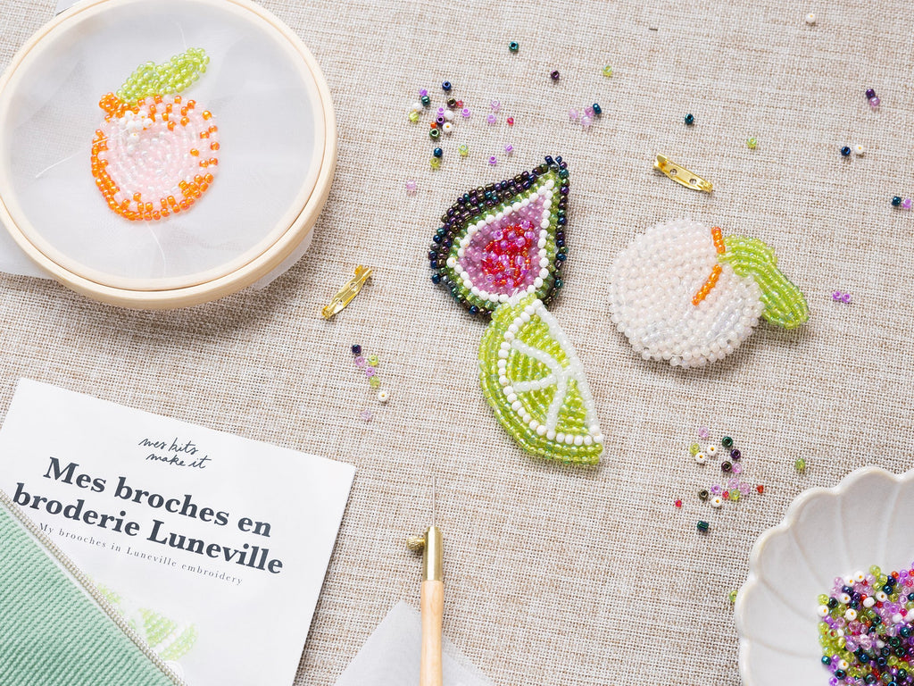 Kit broderie - Mes broches en broderie Luneville