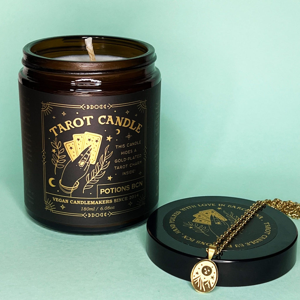 Bougie mystique - Tarot avec pendentif