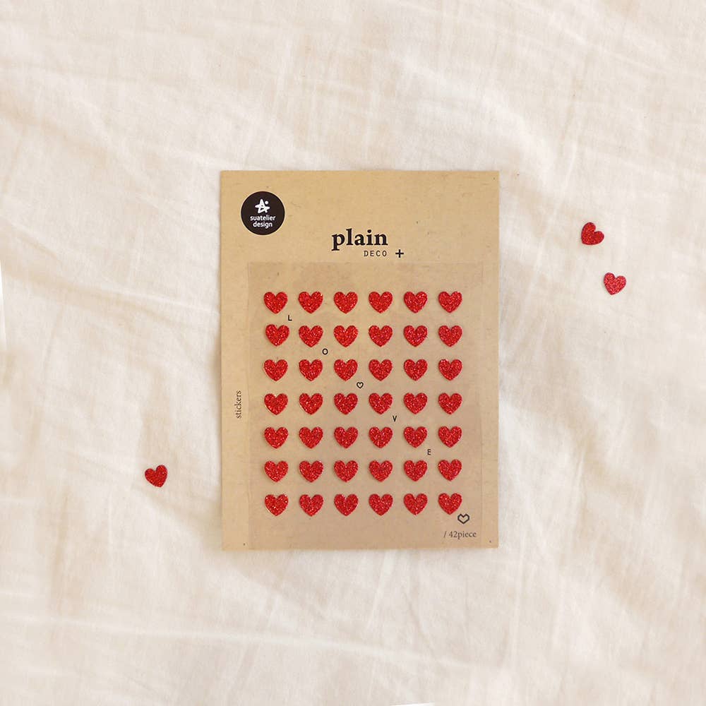 Stickers #1618 - plain deco+. 14 - heart