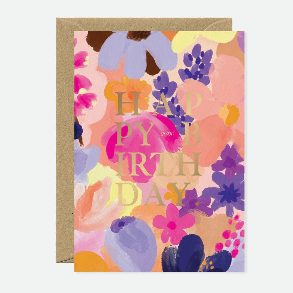 Carte anniversaire - Jardin de Fleurs