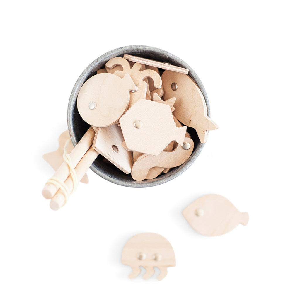 Jouet en bois - Jeu de pêche à la ligne