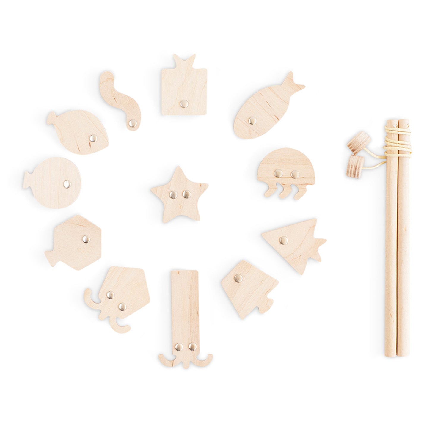 Jouet en bois - Jeu de pêche à la ligne