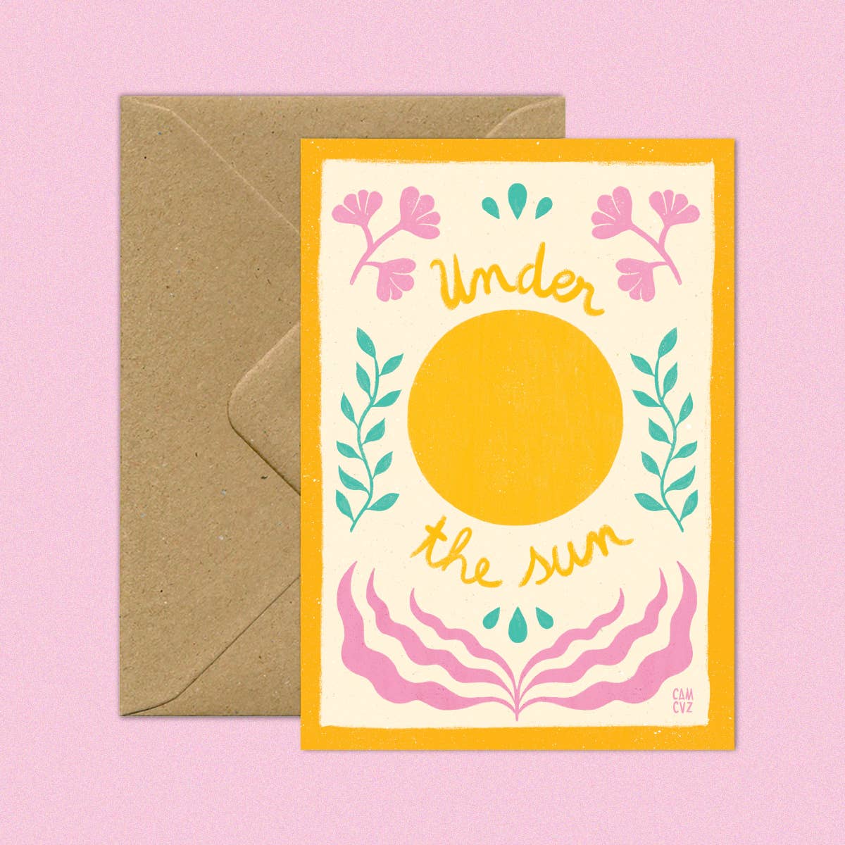 Carte Postale “Under the Sun” – Illustration Florale