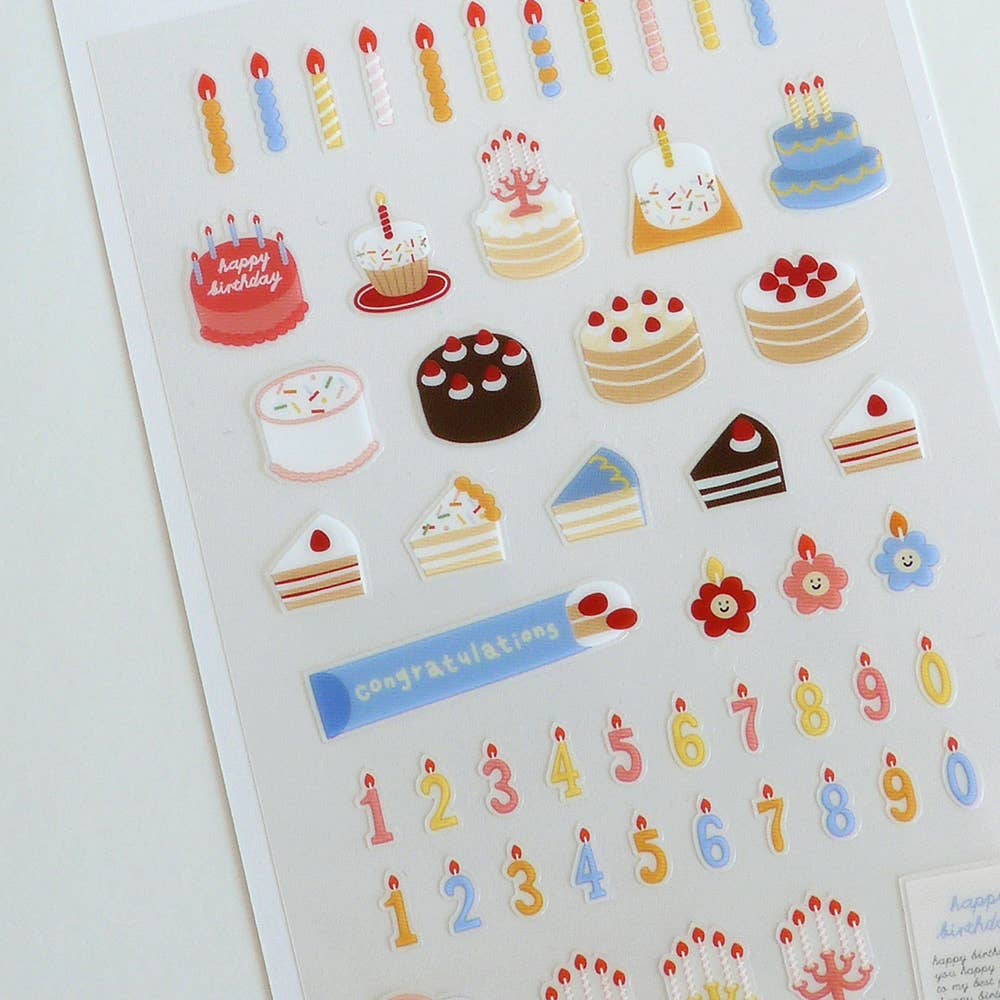 Stickers #1113 - Daily deco - Cake is here!