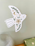 Bijou de mur - Colombe en fleurs