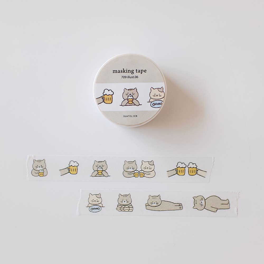 Masking tape #709 - Illust. 06 - Cats