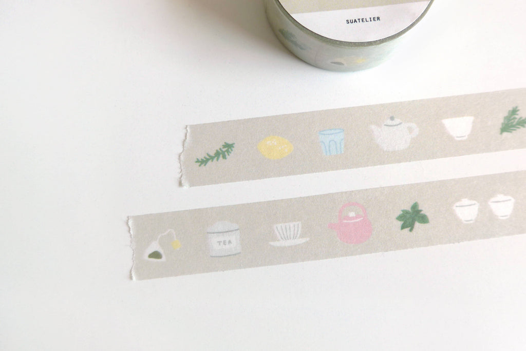 Masking tape #704 - Illust. 01 - Tea time