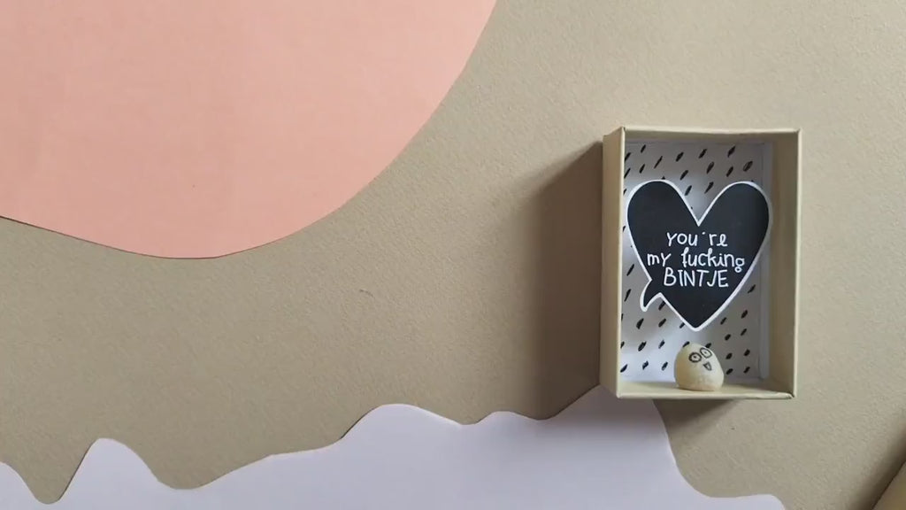 Boîte diorama - T'es ma petite pomme d'amour